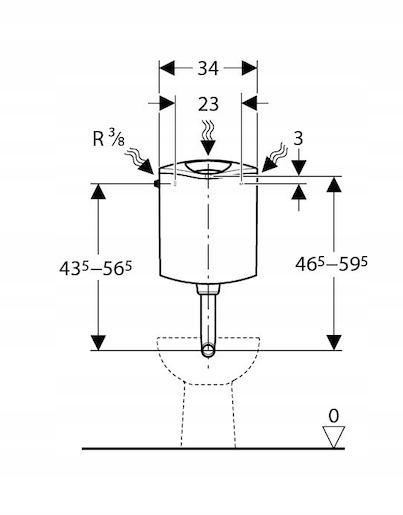 GEBERIT Spłuczka AP116, nisko zawieszona, biały-alpin