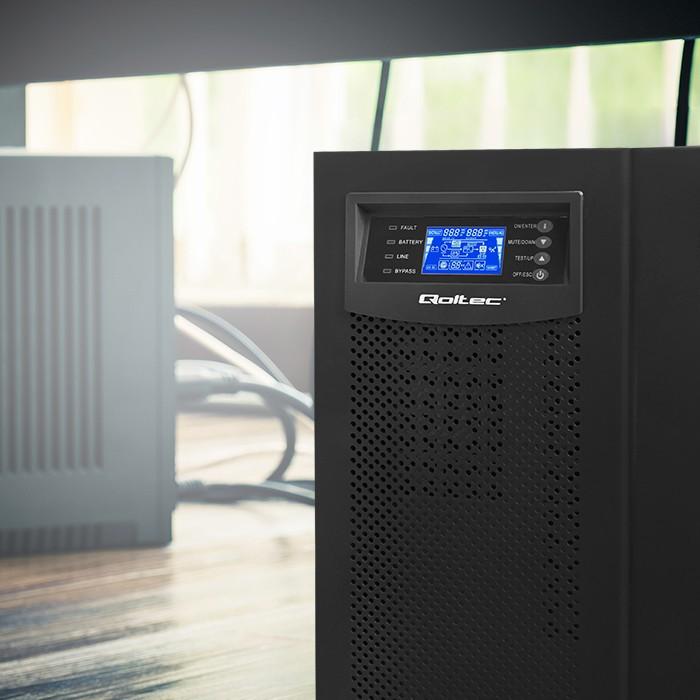 QOLTEC Zasilacz awaryjny UPS On-line Pure Sine Wave 10kVA 8kW LCD USB