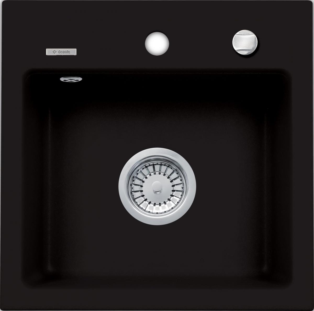 DEANTE Zlewozmywak granitowy 1-komorowy Zorba, nero