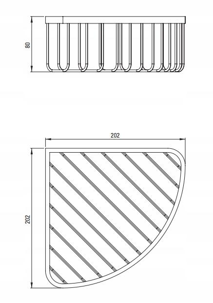 DEANTE Koszyk prysznicowy narożny Jaśmin, chrom