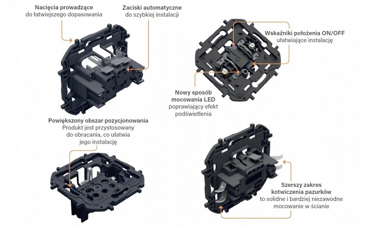 Gniazdo TV-R-SAT końcowe do instalacji typu gwiazda 1,5 dB - kolor biały, N