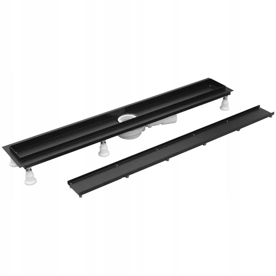 SCHEDPOL Odpływ liniowy Base-Low Black Standard Plus 80x8x7 do zab płytkami