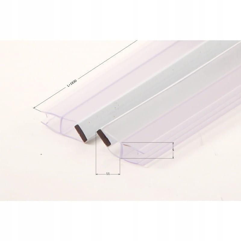 DEANTE Uszczelki pionowe do szyb 5 mm - magnetyczne, biały