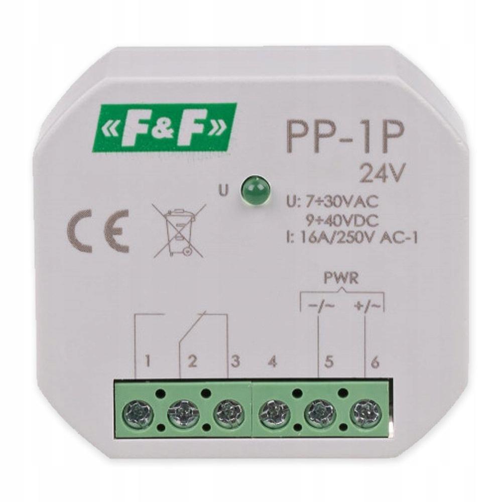 Przekaźnik elektromagnetyczny, 1P 16A, montaż podtynkowy,U=7÷30VAC / 9÷40VD