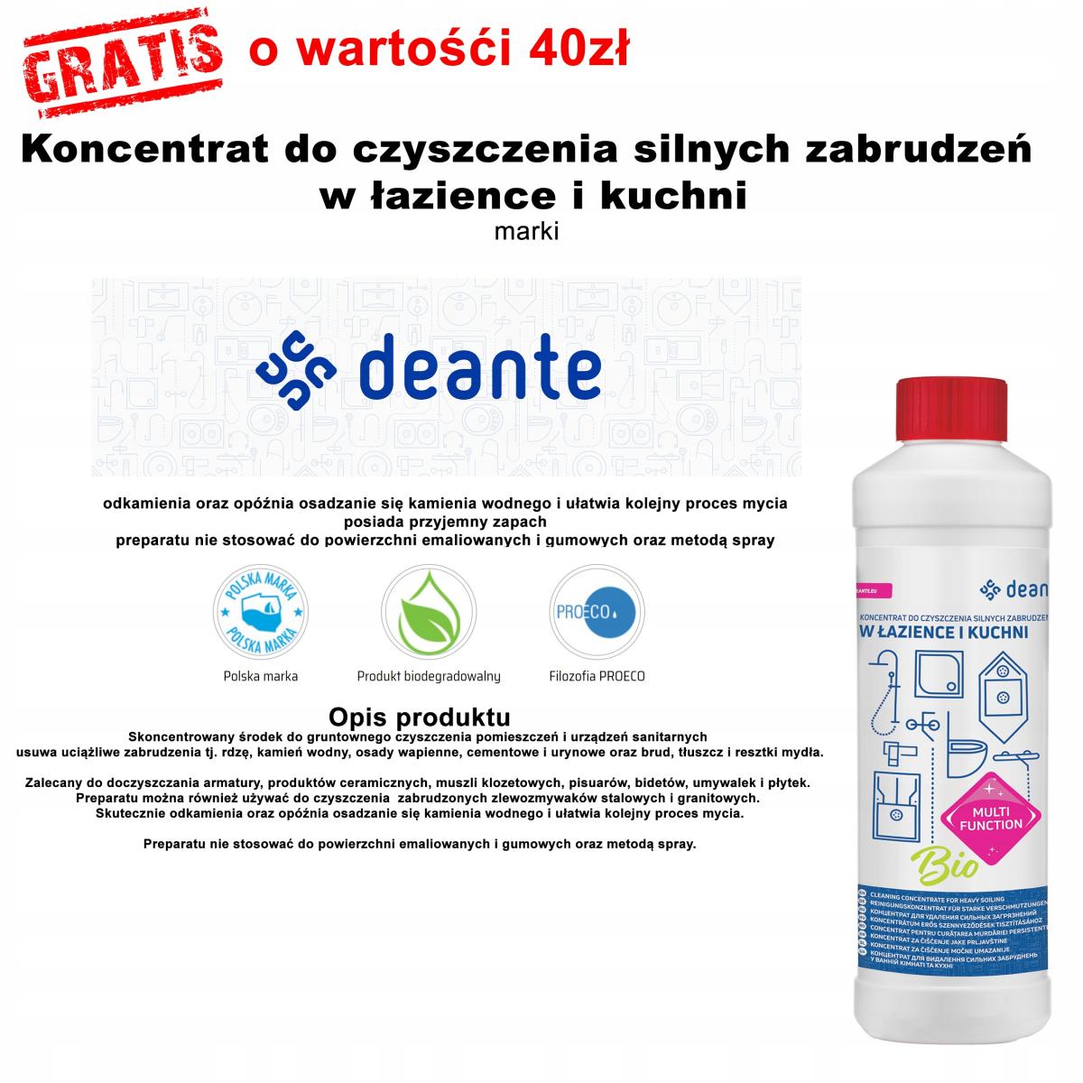 DEANTE Bateria kuchenna z podłączeniem do filtra wody, chrom