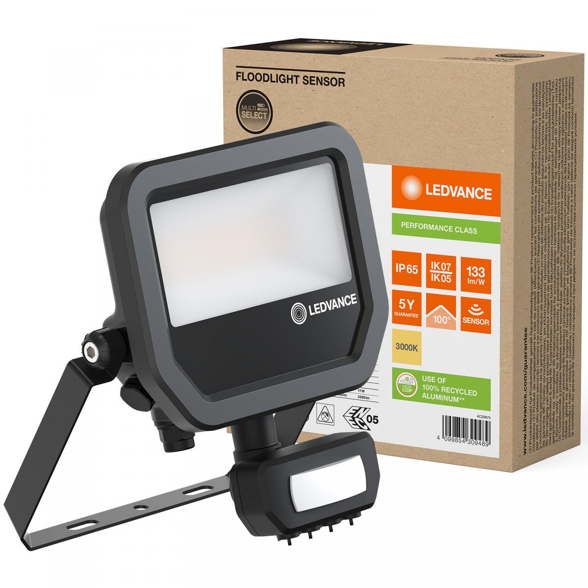 Naświetlacz Floodlight 20 SN P 17W 2K4LM 830 PSSY100 BK Naświetlacz z elast