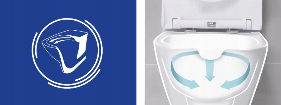 Zestaw A29 Miska zawieszana bezkołnierzowa Moduo CleanOn, deska Moduo Slim