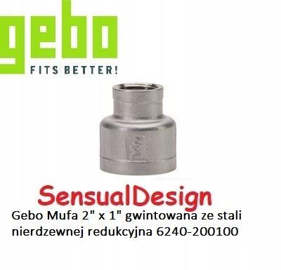 GEBO Mufa gwintowana ze stali nierdzewnej redukcyjna 2 x 1