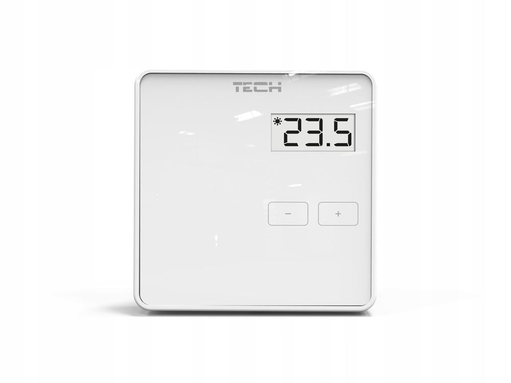 Regulator pokojowy dwustanowy przewodowy TECH ST-294 v1 biały