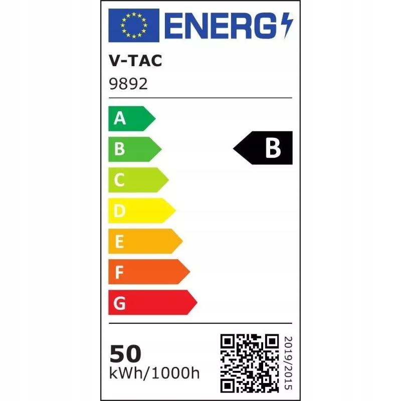 V-TAC Projektor LED V-TAC 50W 185Lm/W czarny VT-4456 4000K 9250lm