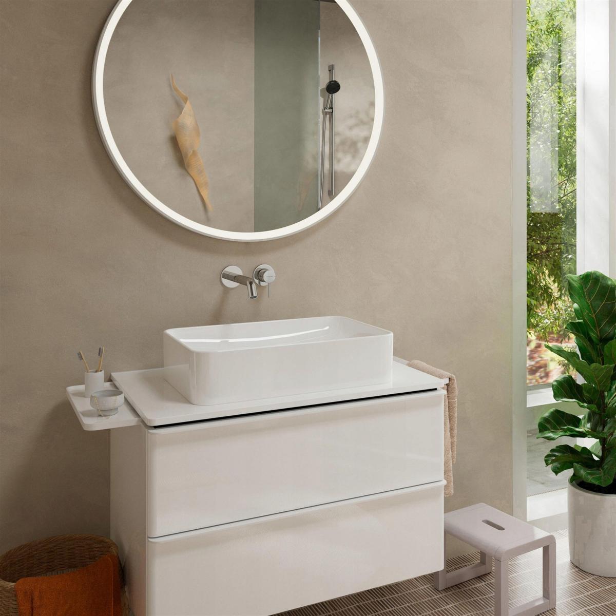 Bateria umywalkowa podtynkowa Hansgrohe Tecturis S srebrny