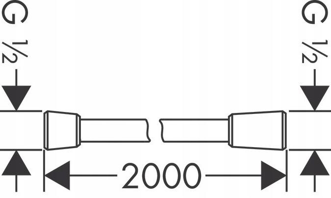 HANSGROHE Wąż prysznicowy HANSGROHE Isiflex 2000 mm chrom