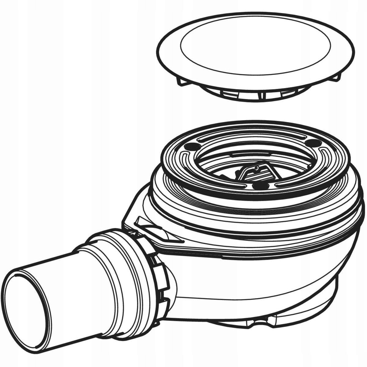 Zestaw odpływowy Geberit d90 H80 h50 Chrom 48h