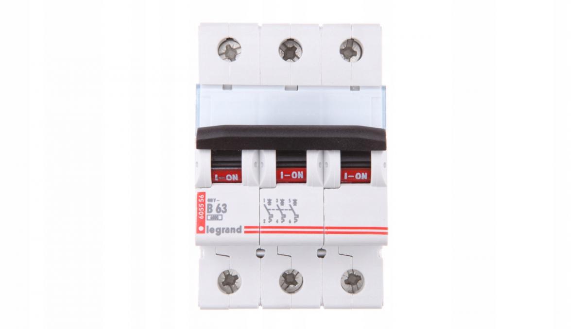 LEGRAND Wyłącznik nadprądowy S 303 3P B 63A 6000A TX3