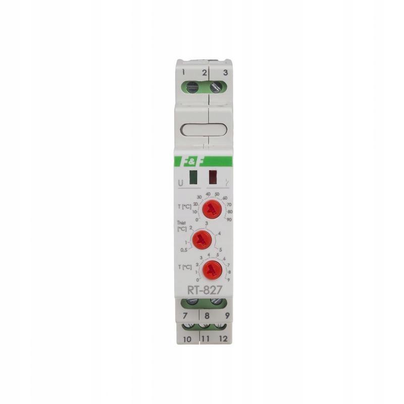 F&F Regulator temperatury w zakresie od -4 do +5 st.C, I=16A, 1moduł