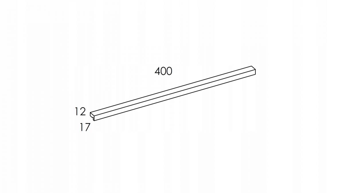 ROCA Uchwyt 40 KWADRO (do szafek/komód 60 cm), chrom