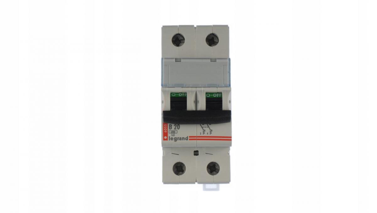 LEGRAND Wyłącznik nadprądowy S 302 2P B 20A 6000A TX3