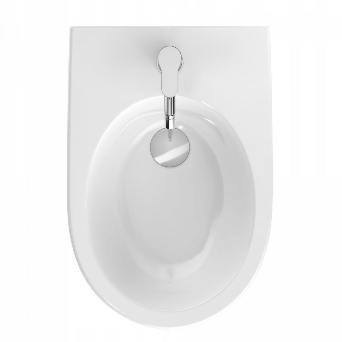 Bidet wiszący Selnova B36 cm, H26 cm, T53 cm, ukryte mocowania, z przelewem