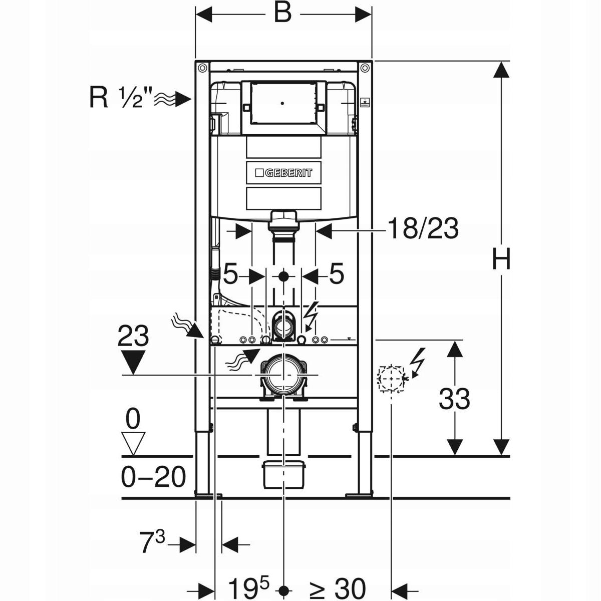 Element montażowy Geberit Duofix OMEGA 112cm 48h