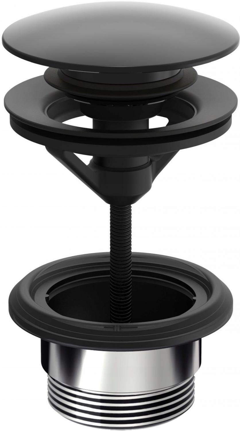 ORAS Zawór spustowy klik-klak, czarny matowy