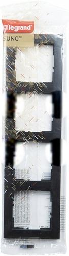 LEGRAND Ramka - 4x, CZARNY SUNO