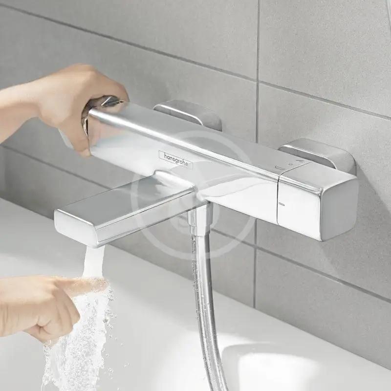 Bateria wannowo-prysznicowa jednouchwytowa ścienna Hansgrohe Ecostat