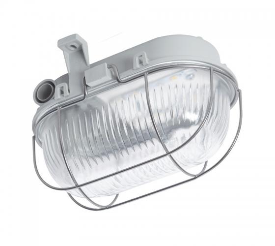 Oprawa kanałowa Oval 100 E27, 100W, szara, klosz szklany bezbarwny, osłona
