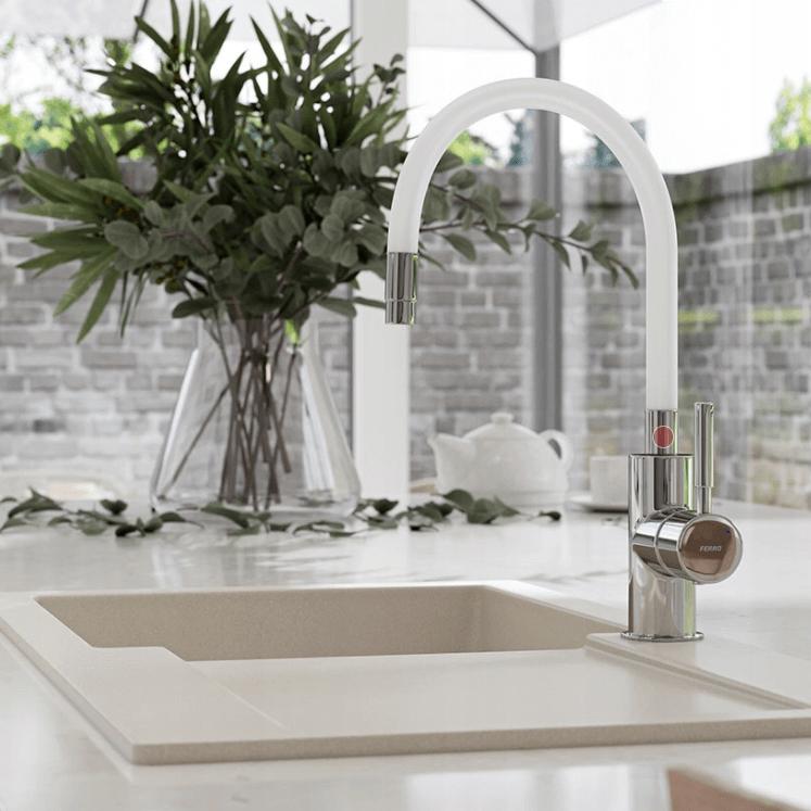 Bateria zlewozmywakowa stojąca ALGEO chrom