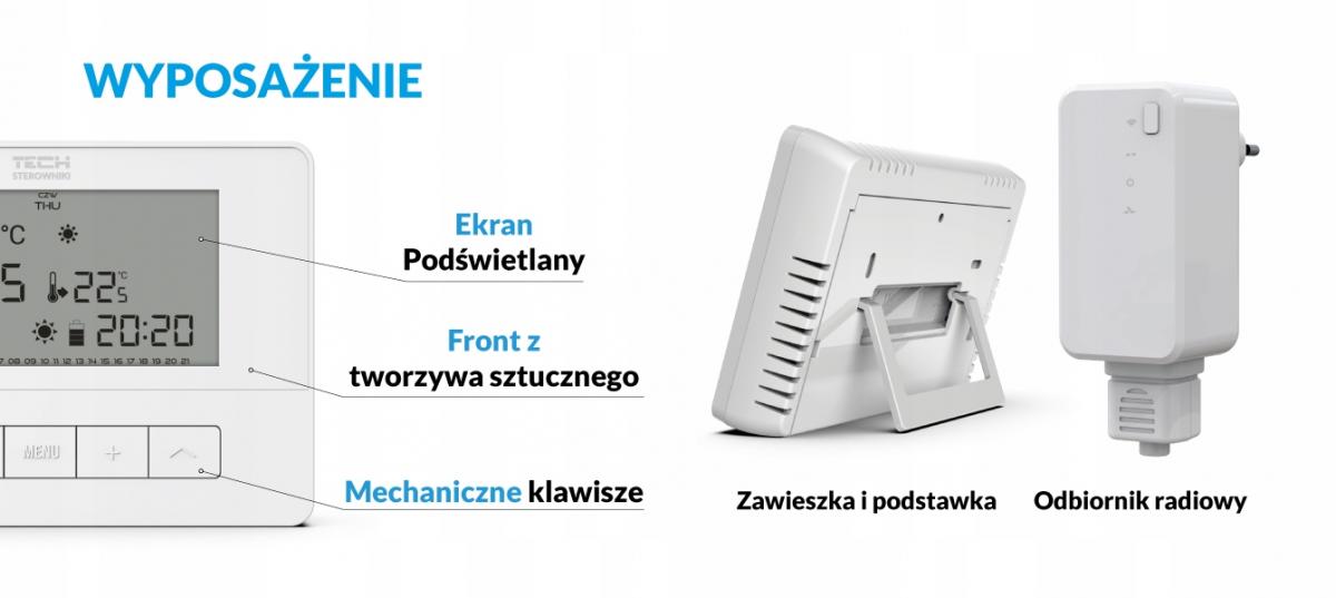 Regulator pokojowy dwustanowy bezprzewodowy TECH T-4.2