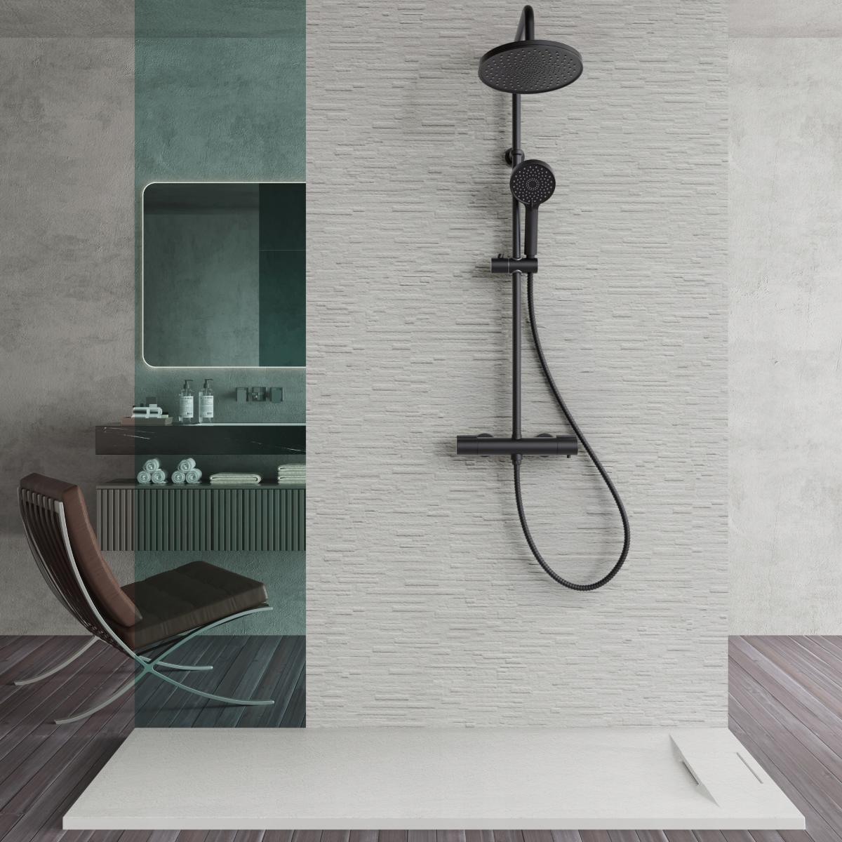 BRODZIK PRYSZNICOWY PROSTOKĄTNY ALVERO INVENA TREND, 80X90 CM BIAŁY