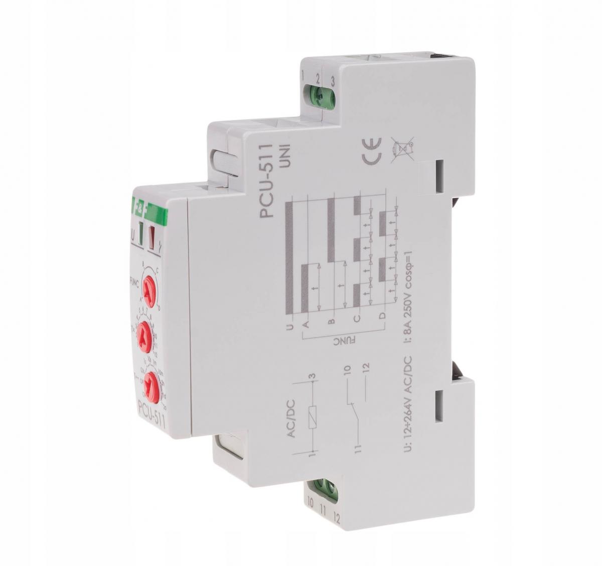 Przek.czasowy 230V AC / 24 V AC/DC uniwersalny zakres czasowy 0,1s÷24h Un=2