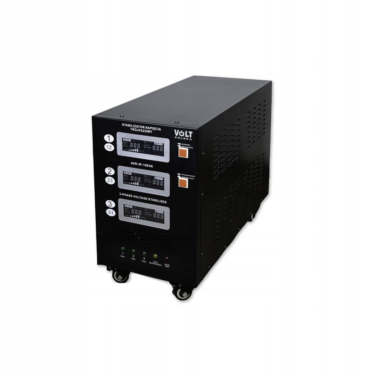 VOLT Stabilizator napięcia trójfazowy AVR PRO 15000VA 3% SERVO 3-F