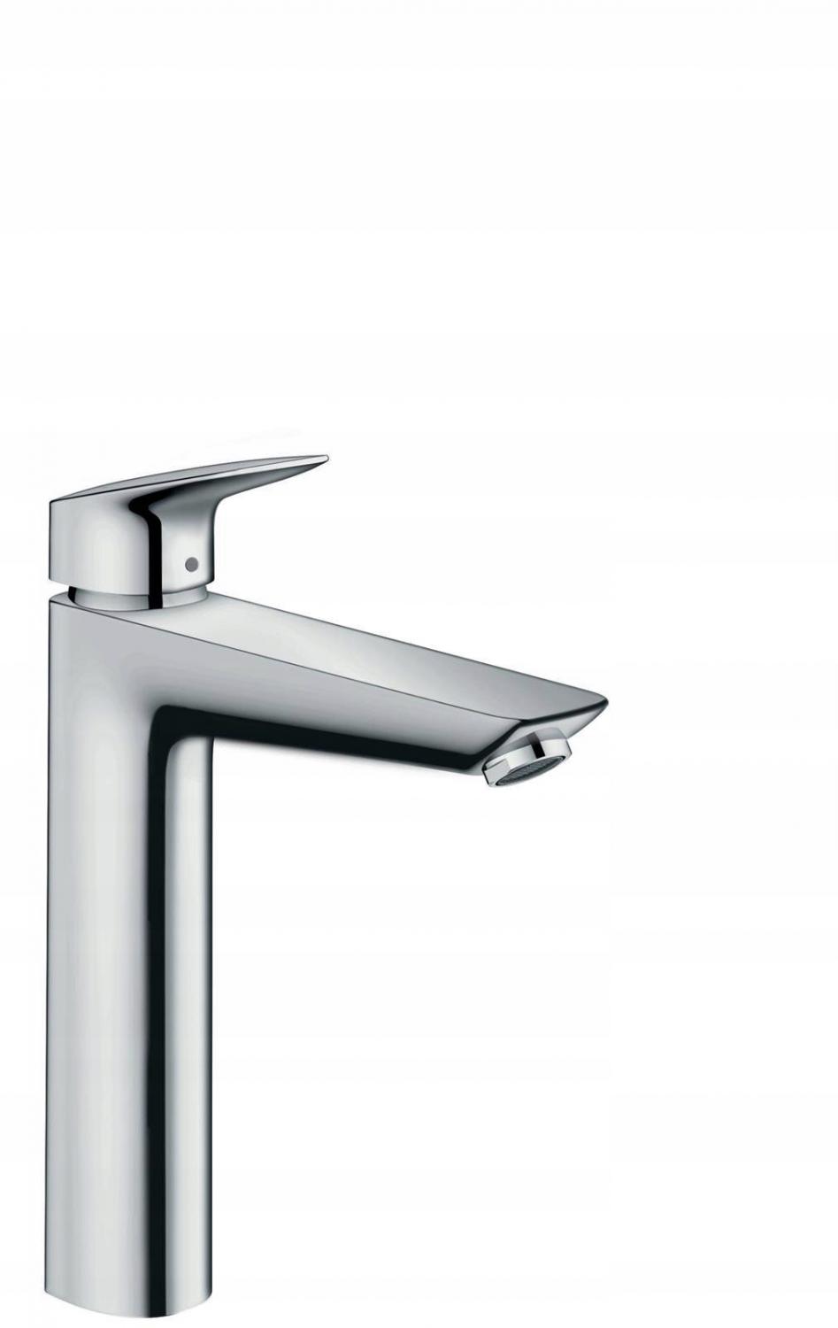 Bateria umywalkowa stojąca Hansgrohe logis srebrny