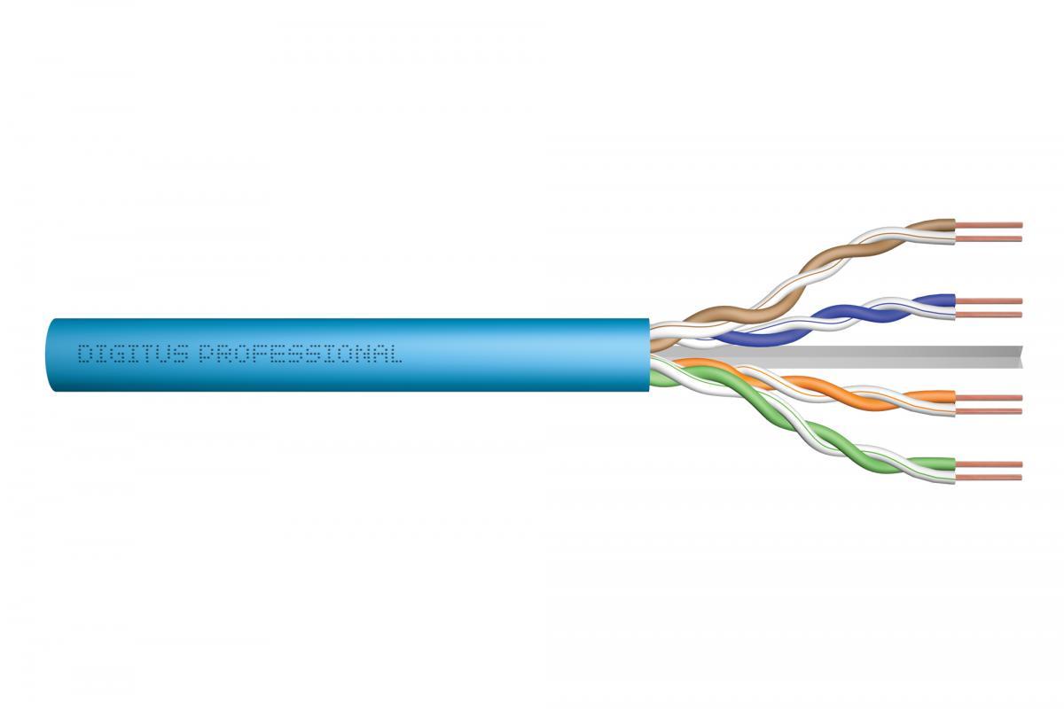 Kabel instalacyjny DIGITUS kat.6A, U/UTP, B2ca, AW G 23/1, LSOH, 500m, nieb