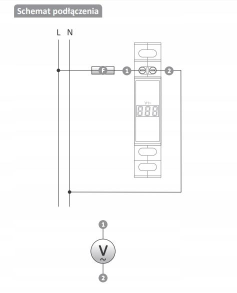 F&F Modułowy wskaźnik napięcia - 1 fazowy LCD WNC-1