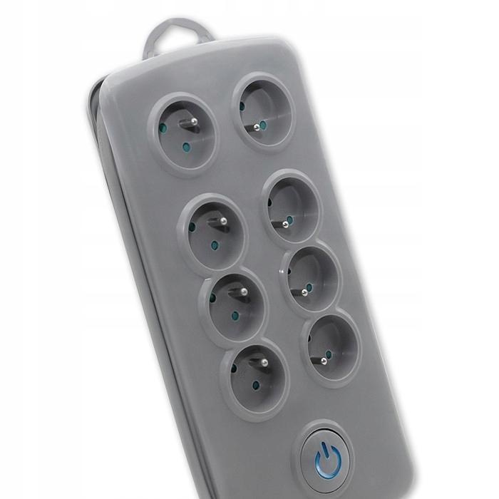 QOLTEC Listwa antyprzepięciowa Quick Switch 8 gniazd 2.5m