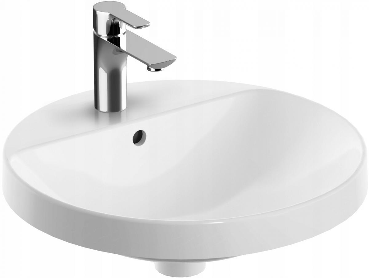Umywalka Variform wpuszczana w blat, okrągła, z półką, D48 cm, H17.8 cm, z