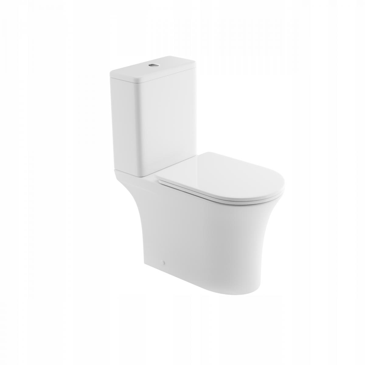 KOMPAKT WC, INFINITO OKRĄGŁY, BIAŁY Z DESKĄ WOLNOOPAD.