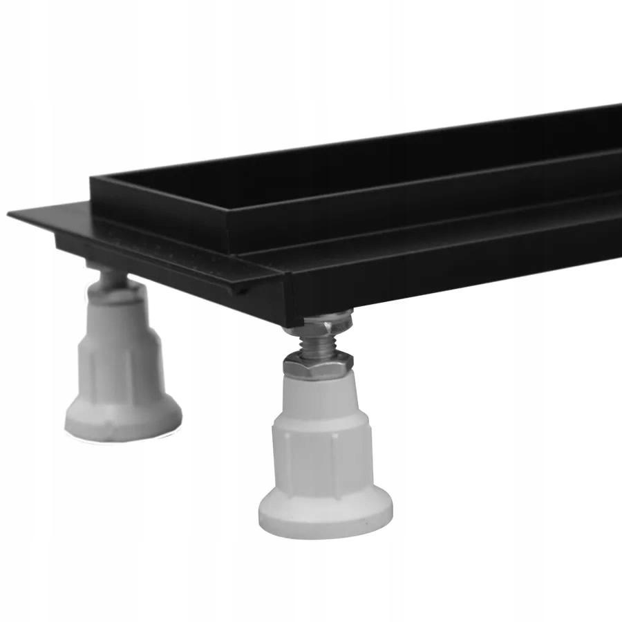 SCHEDPOL Odpływ liniowy Base-Low Black Standard Plus 80x8x7 do zab płytkami
