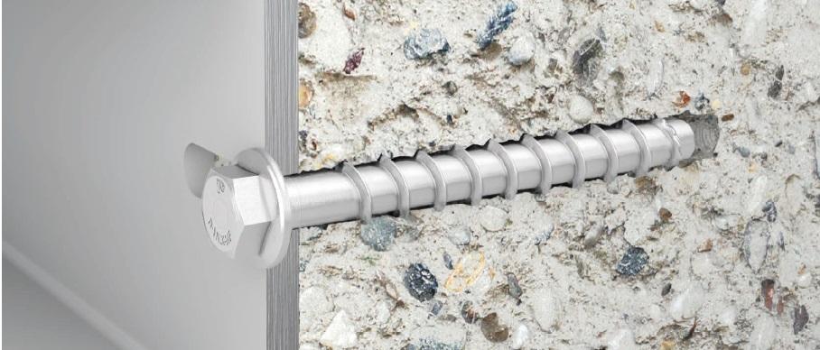 Wkręt do betonu hartowany indukcyjnie, M12 14,9x110 mm, łeb heksagonalny z
