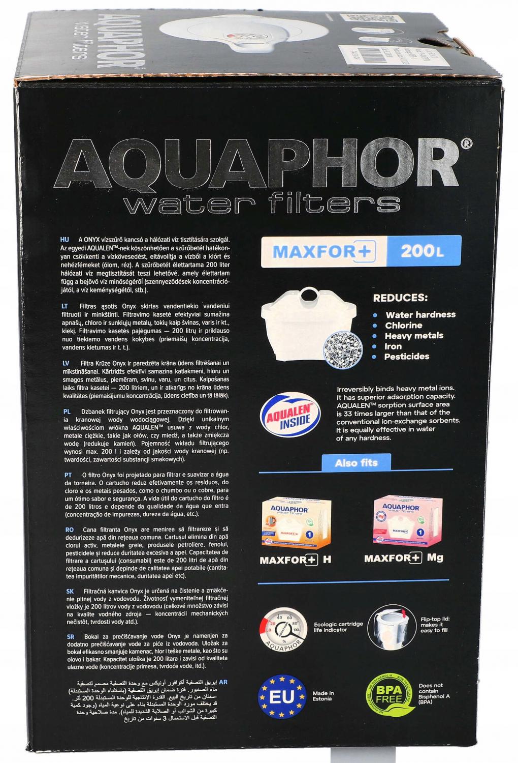 Dzbanek filtrujący Aquaphor Onyx biały + wkład Aquaphor B100-25 Maxfor