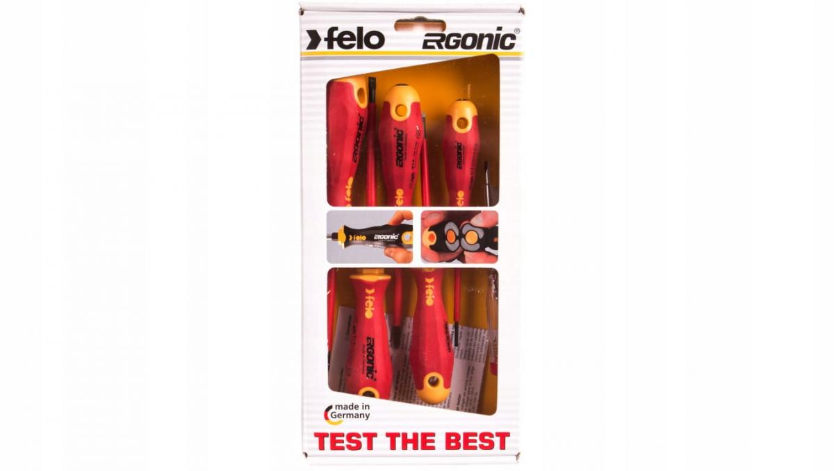 FELO Zestaw 5 wkrętaków VDE Ergonic + próbnik Felo