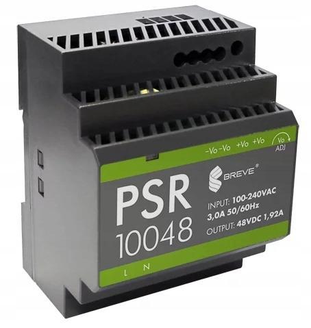 Zasilacz impulsowy PSR 10048 230/ 48VDC 1,92A 92,2W na szynę DIN, Uzas: 85-