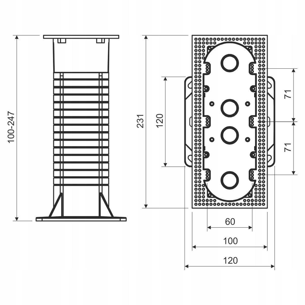 KOPOS PUSZKA DO DOCIEPLEŃ KEZ-3 200 mm KB (3xGNIAZDO)