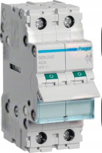 HAGER Modułowy rozłącznik izolacyjny 2P 40A 400VAC