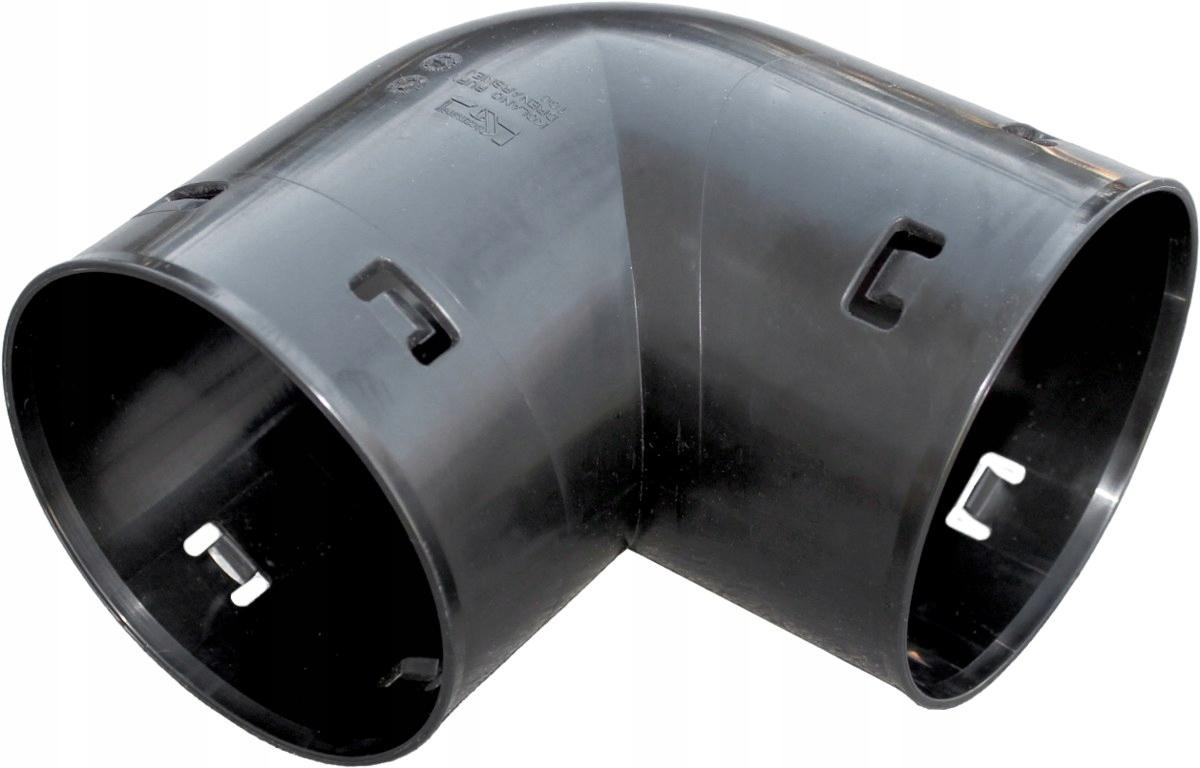 KACZMAREK Kolano drenarskie PVC DN/OD 125/90, kolor czarny