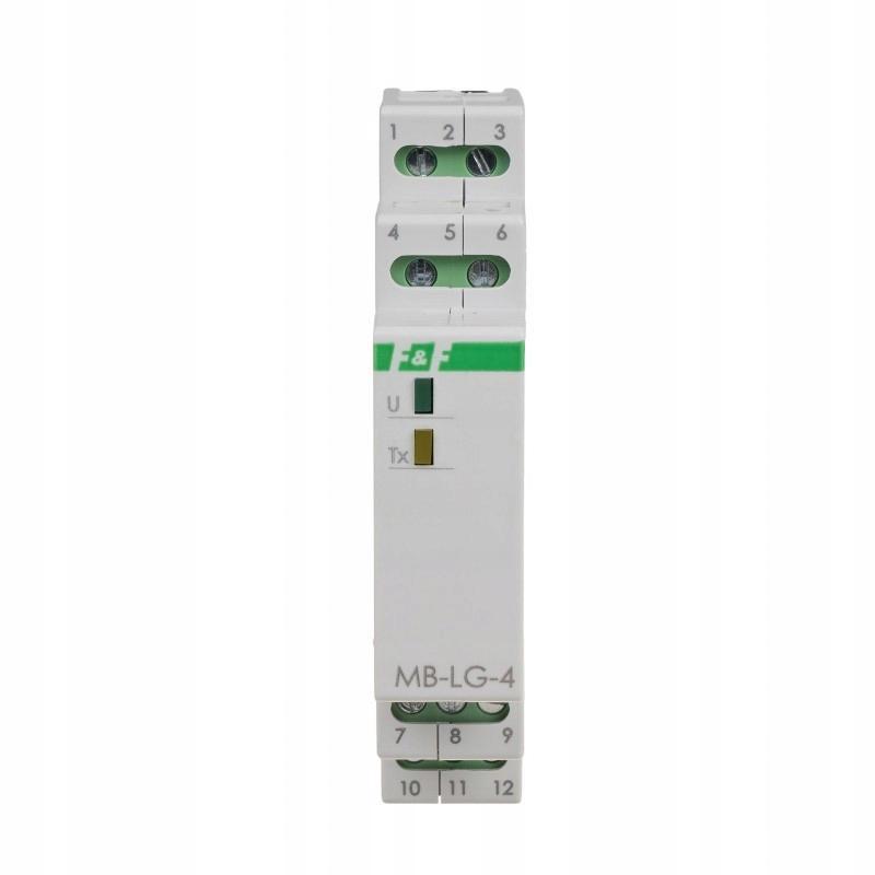 Licznik czasu pracy z wyjściem modbus rtu, 4-kanałowy, 1 moduł MAX-MB-LG-4H