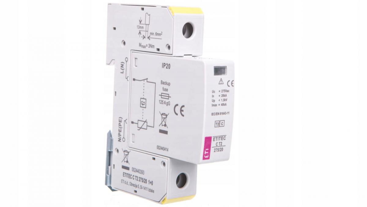 ETI Ogranicznik przepięć T2 (C) ETITEC C T2 275/20 1+0