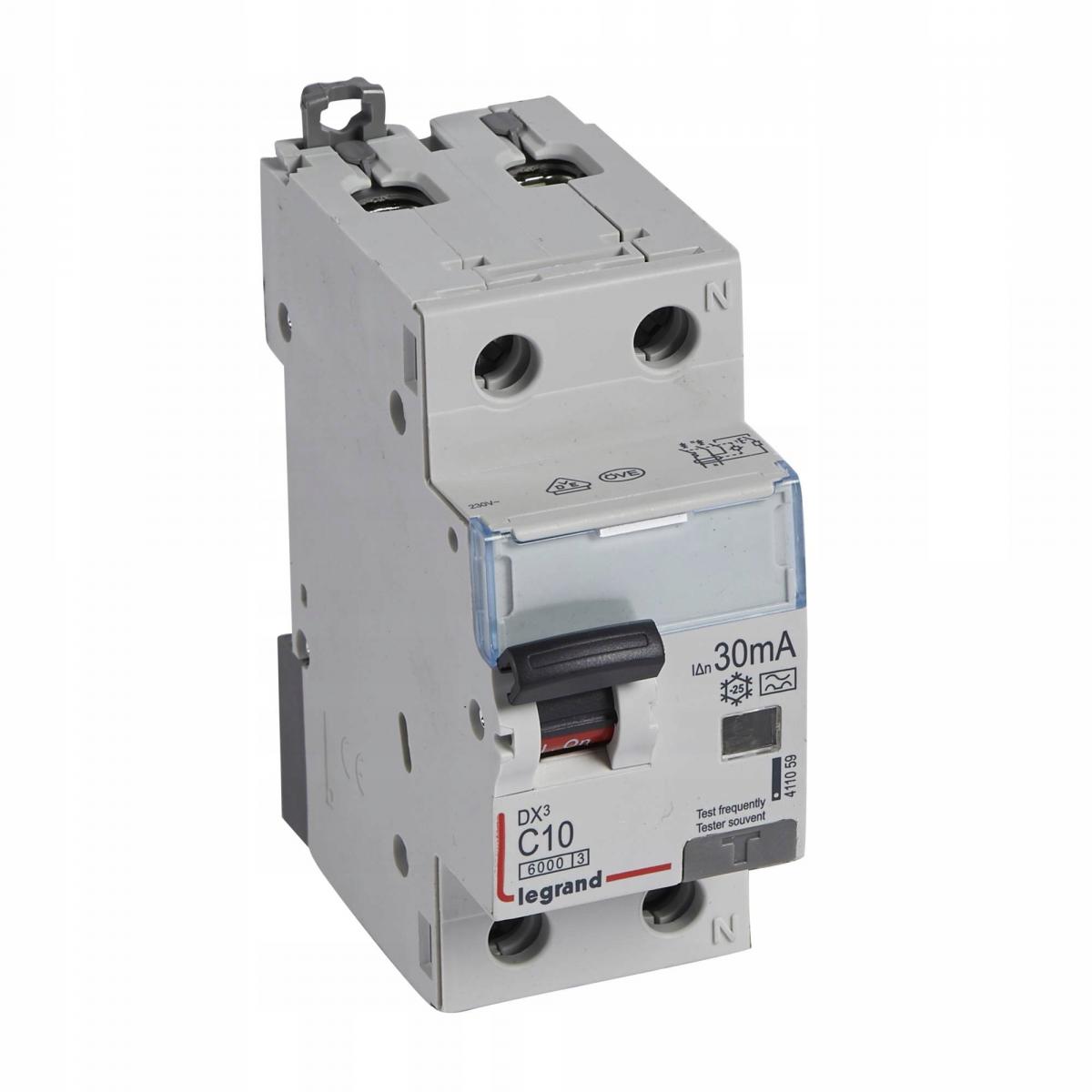 LEGRAND Wyłącznik różnicowonadprądowy P 312 2P C 10 A 30 mA typ A serii DX3