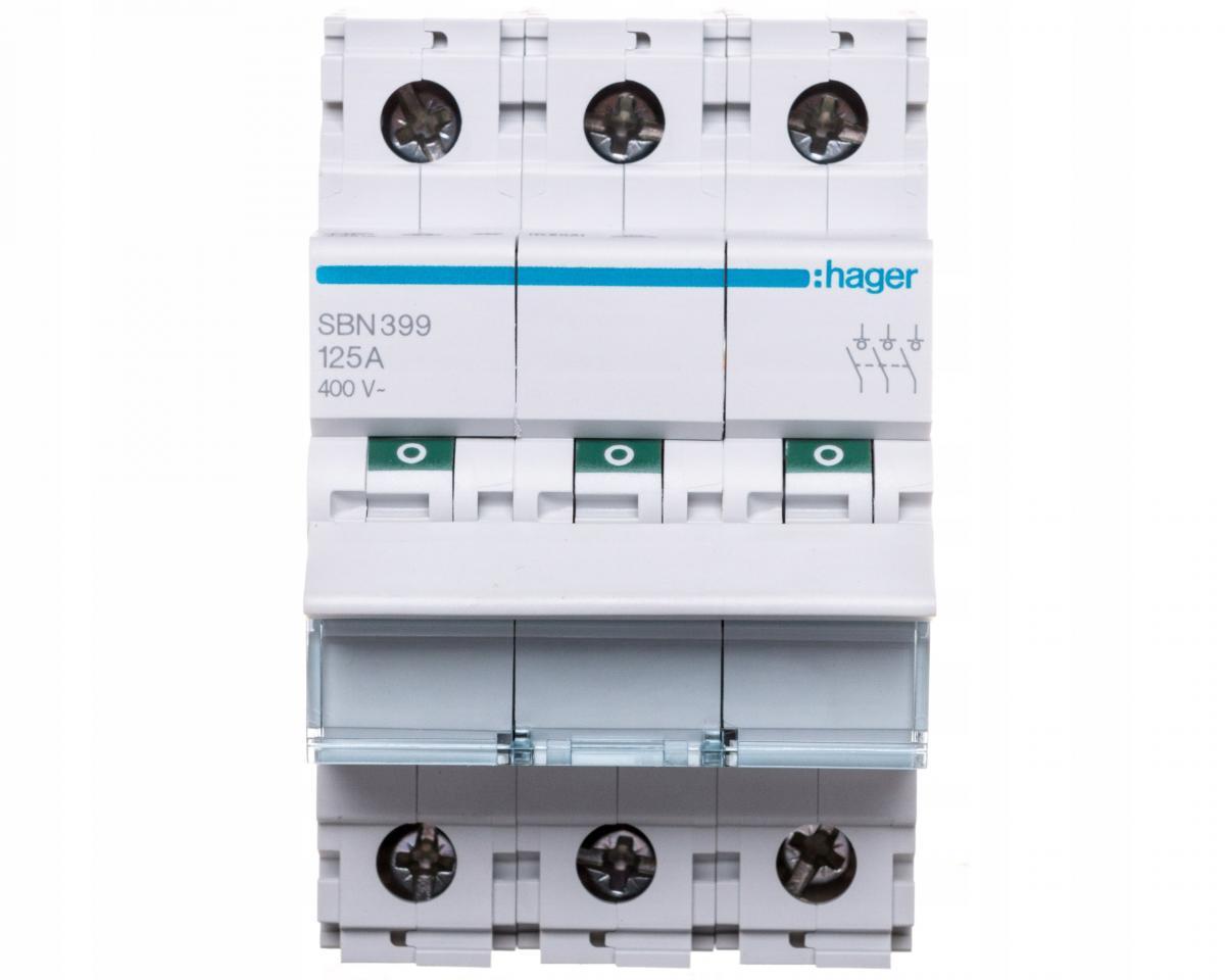 HAGER Rozłącznik izolacyjny modułowy 3P 125A 400VAC